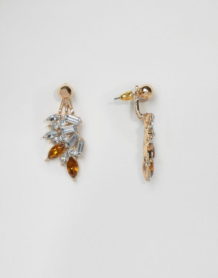 Asos Jewel Stone Swing Earrings - Multi
