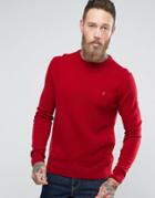 Farah Rosecroft Lambswool Sweater - Red