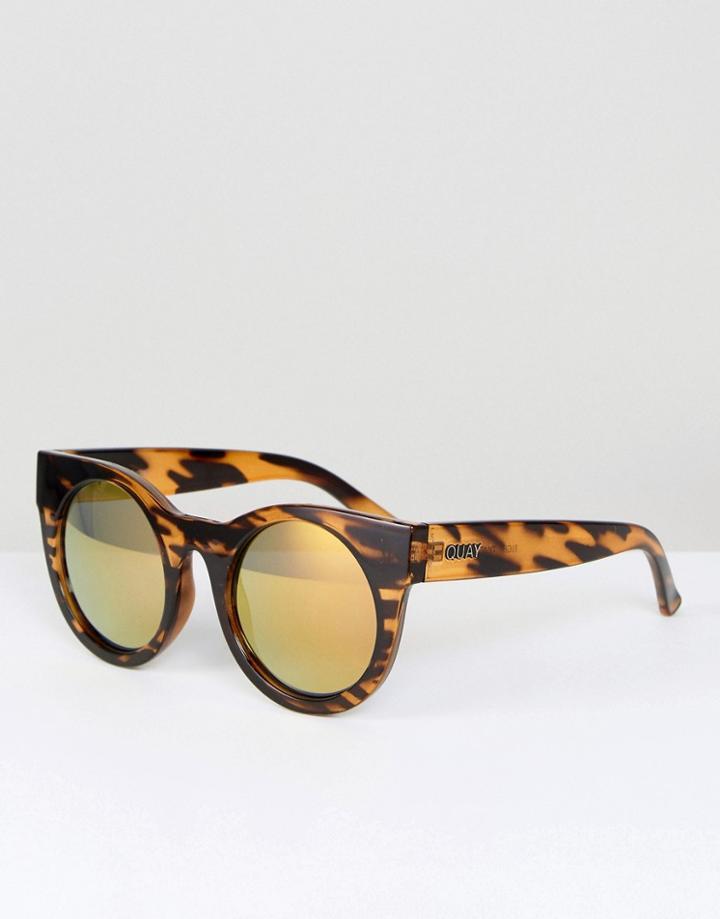 Quay Australia Right Time Tort Cat Eye Sunglasses - Brown