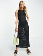 Na-kd X Melissa Bentsen Mesh Maxi Dress In Black