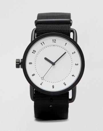 Tid No 1 Canvas Watch In Black - Black