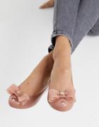Vivienne Westwood For Melissa Bow Logo Flat Shoes In Beige-neutral