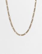 Wftw Textured Chunky Figaro Chain Necklace In Gold