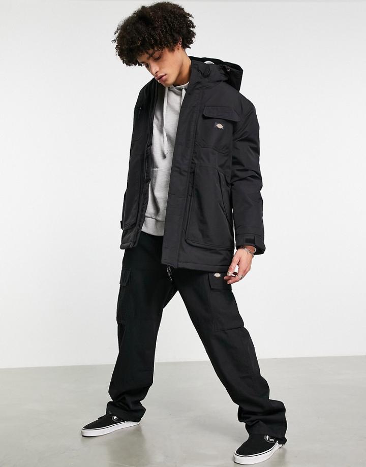 Dickies Glacier View Zip Up Jacket In Black