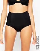 Asos Tall Mix And Match High Waist Bikini Bottom - Black