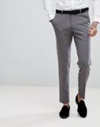 Asos Skinny Tuxedo Pants In Gunmetal Gray - Gray
