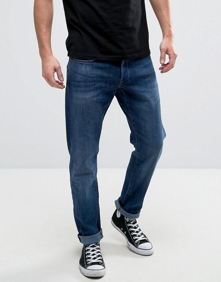 G-star 3301 Slim Fit Jean Medium Aged Wash - Blue