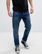 G-star 3301 Slim Fit Jean Medium Aged Wash - Blue