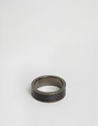 Ted Baker Carbon Fibre Ring In Gunmetal - Gray