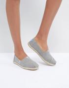 Toms Drizzle Gray Canvas Espadrilles - Gray