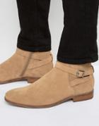 Vagabond Hustle Jodphur Suede Boots - Beige