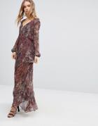 The Jetset Diaries Labyrinth Paisley Maxi Dress - Red