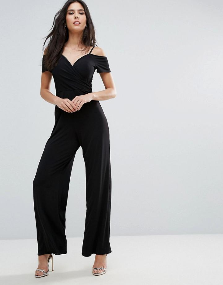Love Crossover Front Jumpsuit - Black