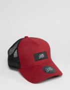 Sixth June Trucker Cap In Burgundy - Red