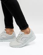 Asos Sneakers In Gray Faux Suede With Rubber Panels - Gray