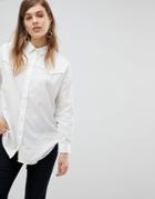 Asos Oversized Shirt In Casual Washed Twill - Cream
