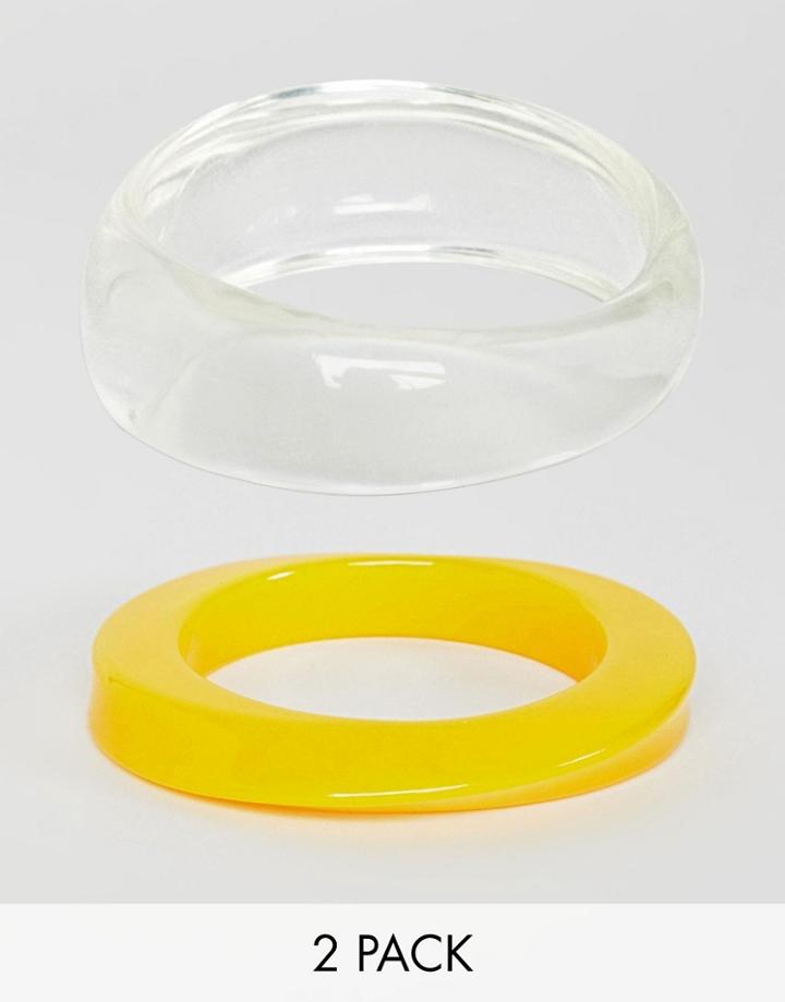 Bershka Bangle Set - Yellow