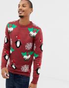 Another Influence Holidays Pudding Sweater-navy