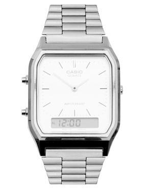 Casio Aq-230a-7dmq Digital Bracelet Watch - Silver