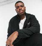 Jack & Jones Original Fleece With Zip In Black