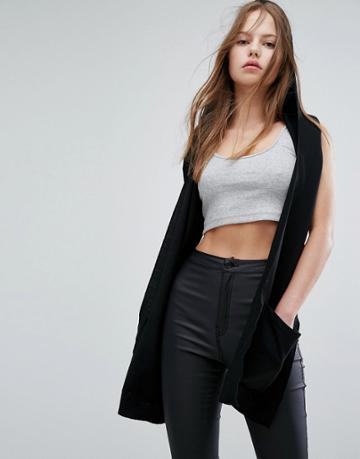Seint Hooded Scarf In Black Jersey - Black