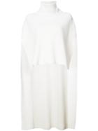 Asos Sweater With Roll Neck And Sheer Panel Detail - White