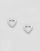 Pilgrim Heart Stud Earrings - Gray