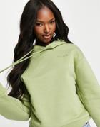 Na-kd Recycled Cotton Logo Print Hoodie In Sage Green