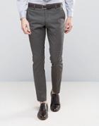 Selected Homme Skinny Suit Pants In Check - Brown