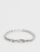 Tommy Hilfiger Box Chain Bracelet In Silver