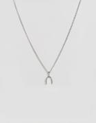 Designb Wishing Bone Pendant Necklace In Silver Exclusive To Asos - Silver