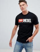 Diesel T-just-division Industry Logo T-shirt Black - Black