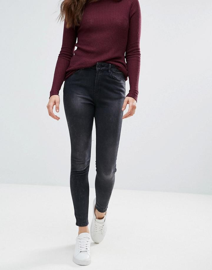 Only Studio High Slim Ankle Jeans - Gray