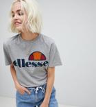 Ellesse Boyfriend T-shirt With Chest Logo-gray