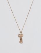 Chained & Able Mini Key Bunch Necklace In Gold - Gold