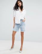 A-gold-e Jamie Hi Rise Cut Off Short - Blue
