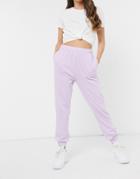 Cotton: On High Waisted Sweatpants In Lilac-purple