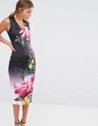 Ted Baker Oldiva Bodycon Dress In Citrus Bloom Print - Pink