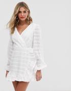 Finders Keepers Sofia Long Sleeve Mini Dress - White