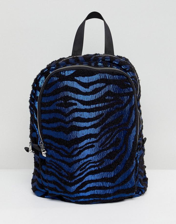 Asos Zebra Backpack - Blue