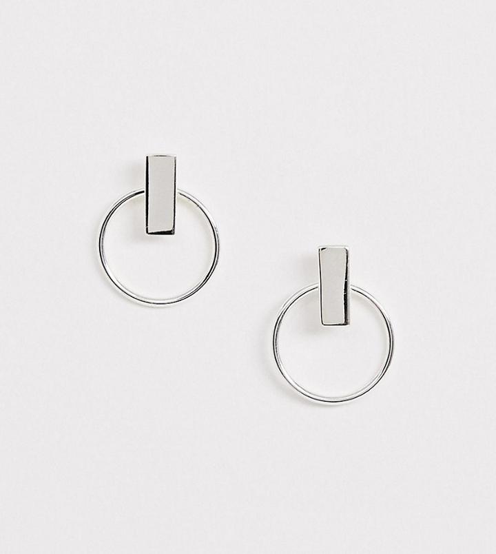 Monki Sterling Silver Circle Earrings - Silver