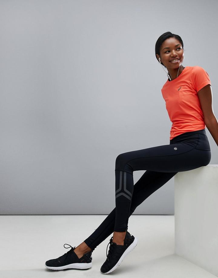 Asics Running Icon Legging In Black - Black