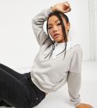 Noisy May Petite Sweat With Collar In Gray-grey