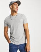 French Connection Crew Neck T-shirt In Light Gray