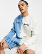 Asos Unrvlld Spply Oversized Sweatshirt With Tie Dye And Logo Print - Part Of A Set-multi