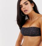 Kulani Kinis Exclusive Bandeau Bikini Top In Navy Moon And Star Print