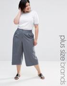 Junarose Plus Tailored Culottes - Gray