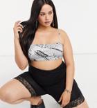 Rokoko Plus Legging Shorts With Lace Hem-black