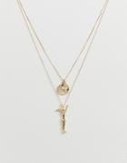 Weekday Mystic Pendant Necklace Set In Gold - Gold