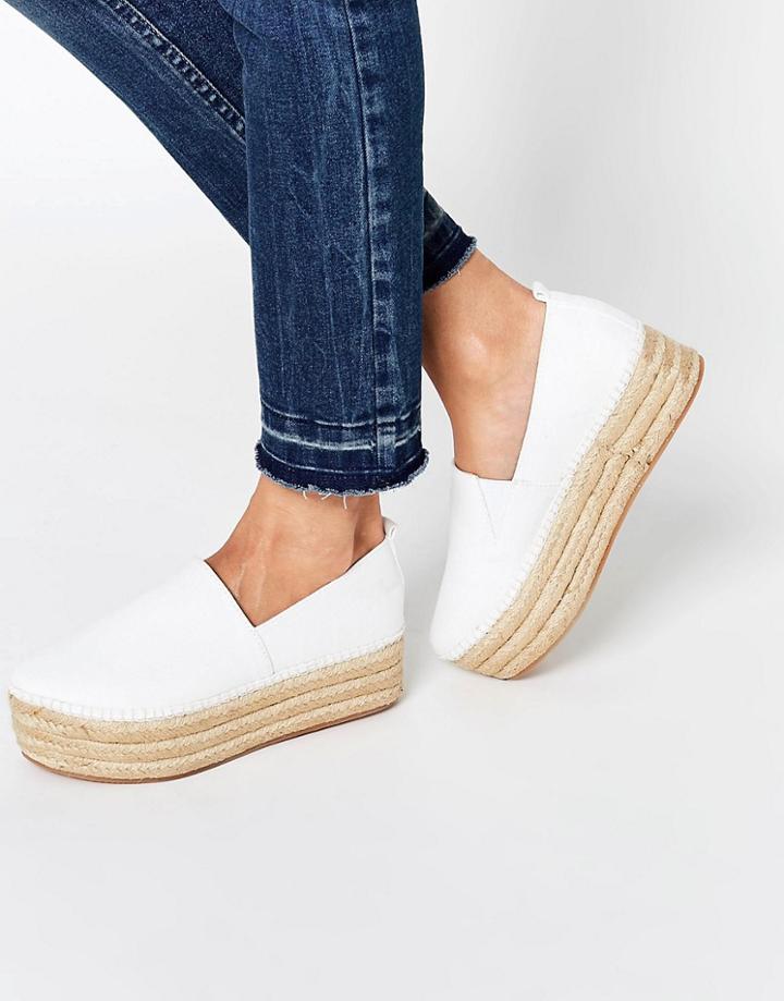 Warehouse Espadrille Flatform - Cream